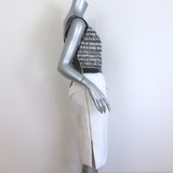 Roland Mouret Colorblock Asymmetric Sheath Dress White/Black Size US 8