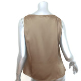 St. John Couture Satin Tank Top Gold Size Medium