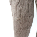 Ralph Lauren Collection Cable Knit Cashmere Sweater Taupe Size Medium