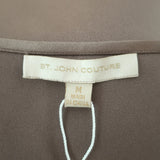 St. John Couture Satin Tank Top Gold Size Medium