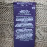 Ralph Lauren Collection Cable Knit Cashmere Sweater Taupe Size Medium