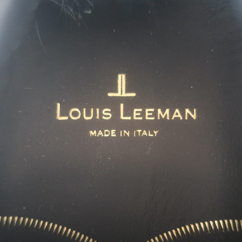 Louis Leeman Crystal-Embellished Low Top Sneakers Black/Gold Suede Size 44