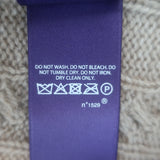 Ralph Lauren Collection Cable Knit Cashmere Sweater Taupe Size Medium