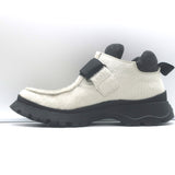 Prada Calf Hair Hiking Boots Cream Size 40 Front-Strap Ankle Boots