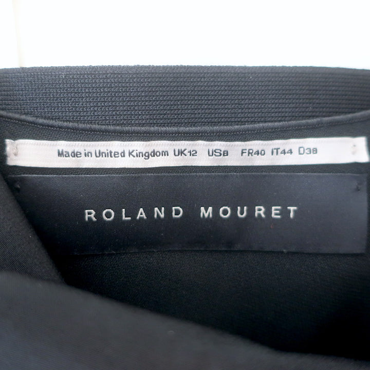 Roland Mouret Colorblock Asymmetric Sheath Dress White/Black Size US 8