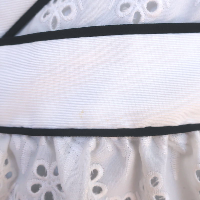 Self-Portrait Broderie Anglaise One-Shoulder Frill Top White Size US 6