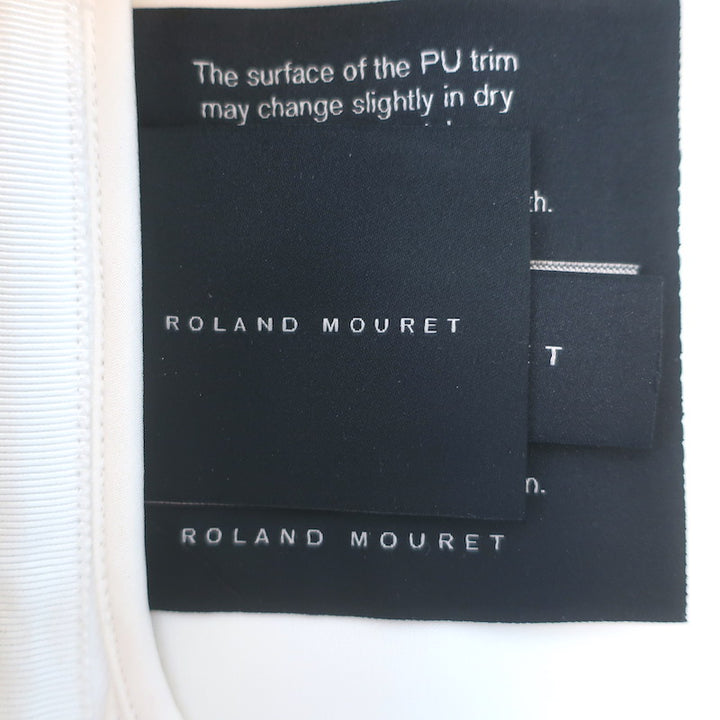 Roland Mouret Colorblock Asymmetric Sheath Dress White/Black Size US 8
