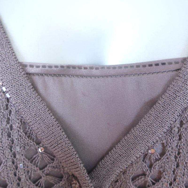 St. John Evening Sequined Cardigan &amp; Pull-On Pants Set Lavender Size 8/10