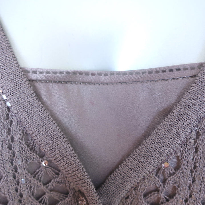 St. John Evening Sequined Cardigan &amp; Pull-On Pants Set Lavender Size 8/10