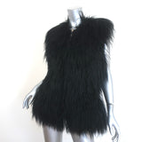 Moncler Karen Sheep Fur Down Puffer Vest Black Size 1