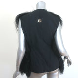 Moncler Karen Sheep Fur Down Puffer Vest Black Size 1