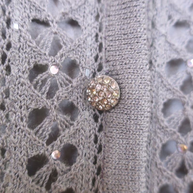 St. John Evening Sequined Cardigan &amp; Pull-On Pants Set Lavender Size 8/10