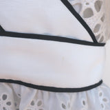 Self-Portrait Broderie Anglaise One-Shoulder Frill Top White Size US 6