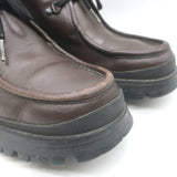 Prada Tyrolean Brixxen Lace-Up Hiking Boots Dark Brown Leather Size 7.5