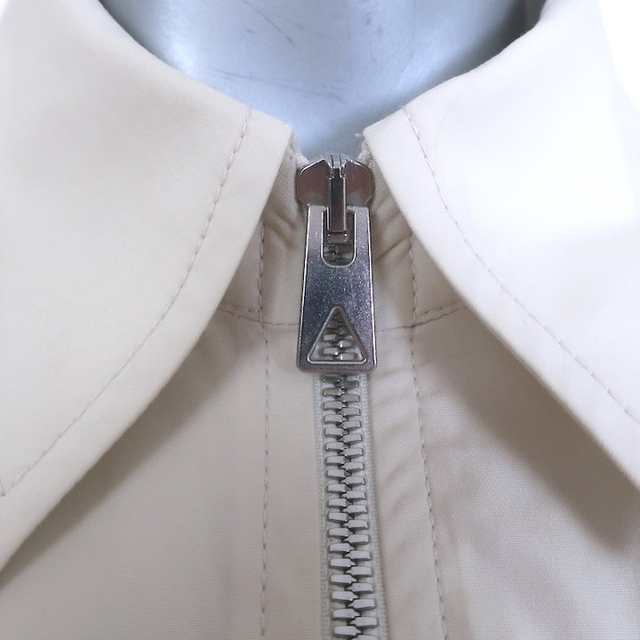 Bottega Veneta Layered Shirtdress Seashell Cotton Size 40 Zip-Front Midi Dress