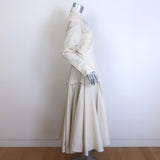 Bottega Veneta Layered Shirtdress Seashell Cotton Size 40 Zip-Front Midi Dress