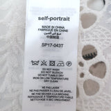 Self-Portrait Broderie Anglaise One-Shoulder Frill Top White Size US 6