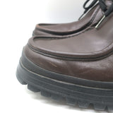 Prada Tyrolean Brixxen Lace-Up Hiking Boots Dark Brown Leather Size 7.5