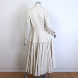 Bottega Veneta Layered Shirtdress Seashell Cotton Size 40 Zip-Front Midi Dress