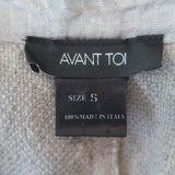 Avant Toi mixed-media blazer, gray linen-blend open-front jacket, authentic pre-owned, gently worn
