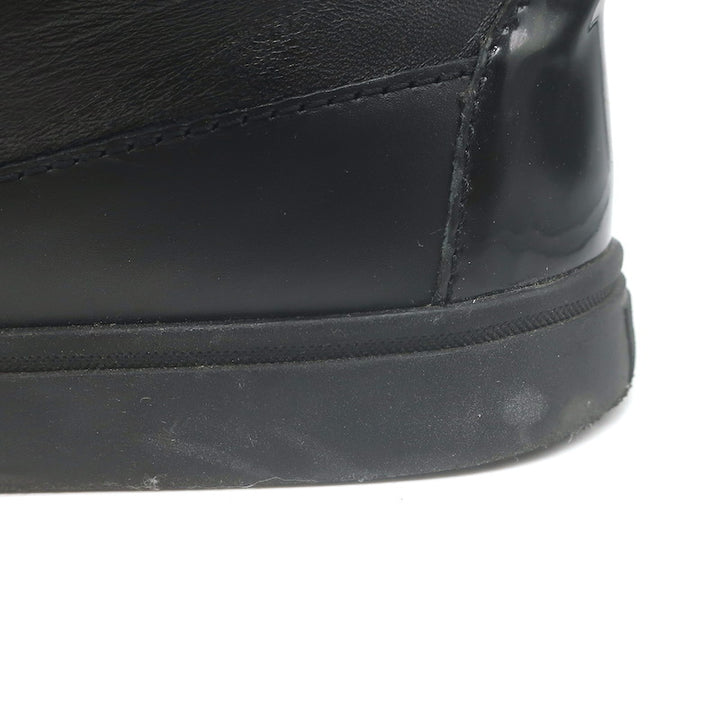 Giuseppe Zanotti Coby Crystal-Strap High Top Sneakers Black Leather Size 42