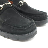 Gucci Horsebit Loafers Black Suede Size 10.5 Slip-On Flats