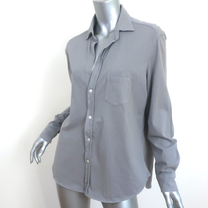 Frank &amp; Eileen Tee Lab Button Down Shirt Gray Cotton Jersey Size Small