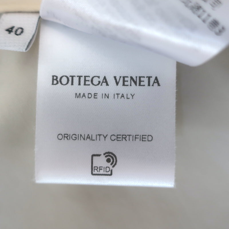 Bottega Veneta Layered Shirtdress Seashell Cotton Size 40 Zip-Front Midi Dress
