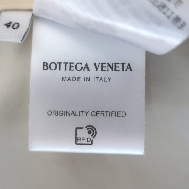 Bottega Veneta Layered Shirtdress Seashell Cotton Size 40 Zip-Front Midi Dress