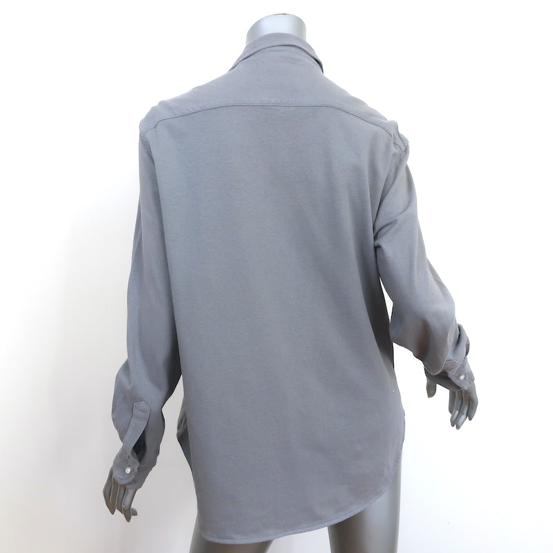 Frank &amp; Eileen Tee Lab Button Down Shirt Gray Cotton Jersey Size Small