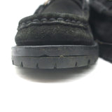 Gucci Horsebit Loafers Black Suede Size 10.5 Slip-On Flats