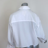 TWP Next Ex Crystal-Embellished Cropped Shirt White Size Extra Small/Small