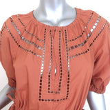 A.L.C. Maryn Tiered Midi Dress Lipstick Ladder Lace-Trim Poplin Size 6 NEW