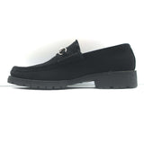 Gucci Horsebit Loafers Black Suede Size 10.5 Slip-On Flats