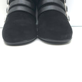 Saint Laurent Babies Buckle Ankle Boots Black Leather & Suede Size 37