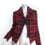 Saint Laurent Plaid Double Breasted Jacket Red/Black Wool Size 42
