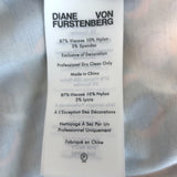 Diane von Furstenberg Michele Wrap Jumpsuit Blue Loops Print Size Small NEW