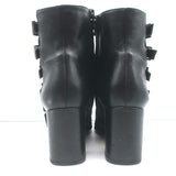 Saint Laurent Babies Buckle Ankle Boots Black Leather & Suede Size 37