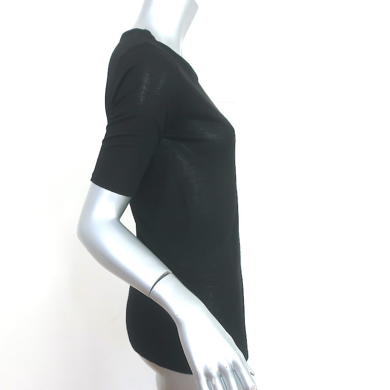 The Row Tee Black Jersey Size Small Short Sleeve Top