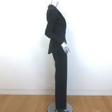 Chiara Boni Sera Tuxedo Jumpsuit Black Satin-Collar Stretch Scuba Size 8 NEW