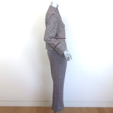 St. John Evening Beaded Tweed & Santana Knit Skirt Suit Lavender Size 6