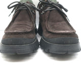 Prada Tyrolean Brixxen Lace-Up Hiking Boots Dark Brown Suede Size 8.5