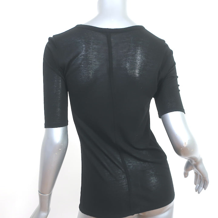 The Row Tee Black Jersey Size Small Short Sleeve Top