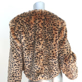 Elyse Walker Leopard Print Faux Fur Jacket Size Medium