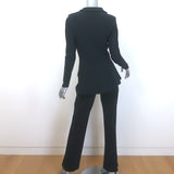 Chiara Boni Sera Tuxedo Jumpsuit Black Satin-Collar Stretch Scuba Size 8 NEW