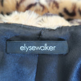 Elyse Walker Leopard Print Faux Fur Jacket Size Medium