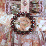 Zimmermann Kaleidoscope Tuxedo Frill Mini Dress Light Pink Floral Print Size 2