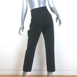 Veronica Beard Renzo Slim-Leg Cropped Pants Black/Silver Size 6