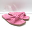 Stuart Weitzman Playa Knotted Slide Sandals Pink Leather Size 10