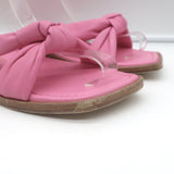 Stuart Weitzman Playa Knotted Slide Sandals Pink Leather Size 10